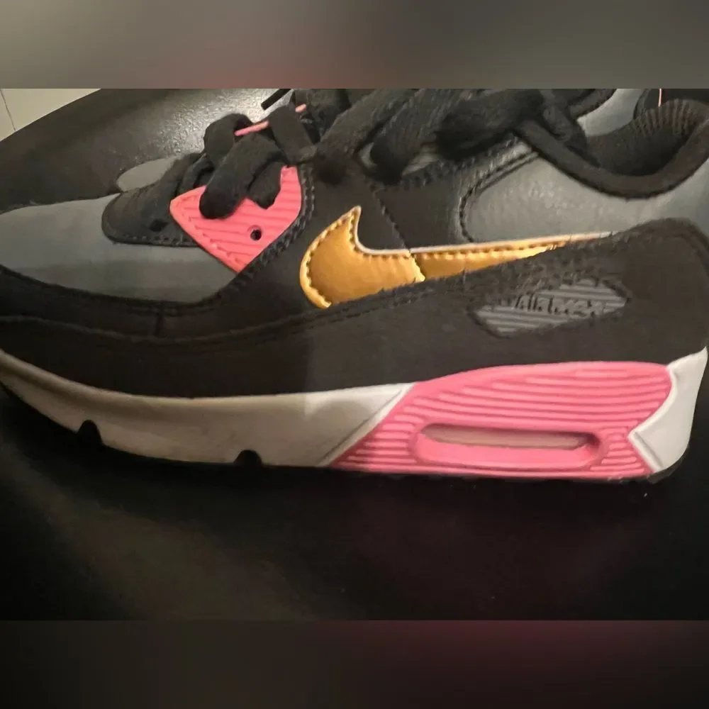 Nike Air Max 90 LTR (GS) Gray Copper Pink Black CD6864-025 Size 2Y
